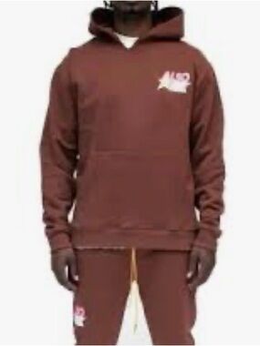 Almost Someday “Capital” Brown Graphic Hoodie Size 2XL Streetwear Pullover